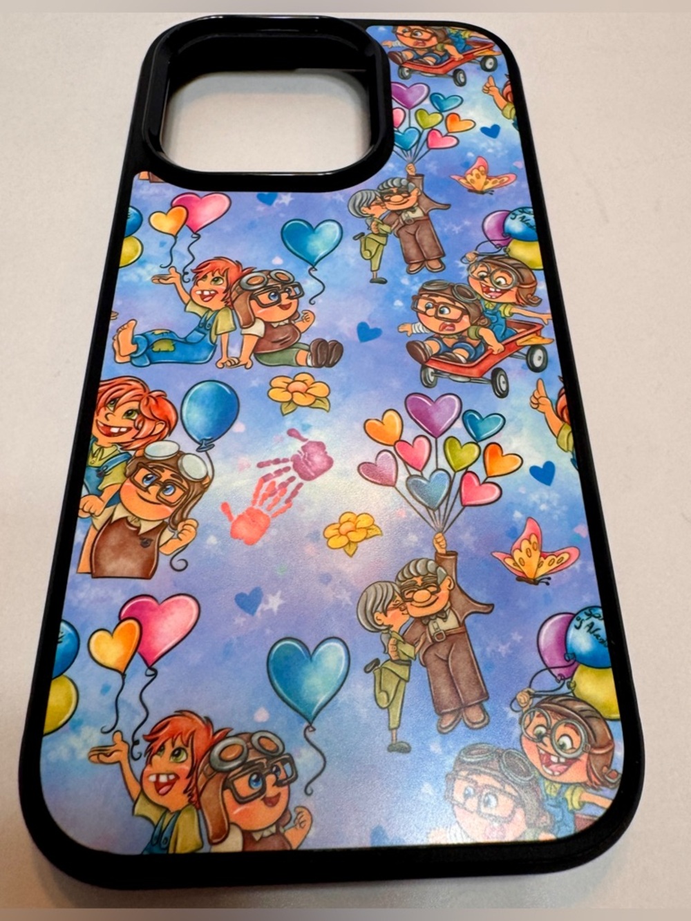 Handmade MagSafe iPhone 15 Pro Case - Disney Pixar "Up" Carl and Ellie Theme